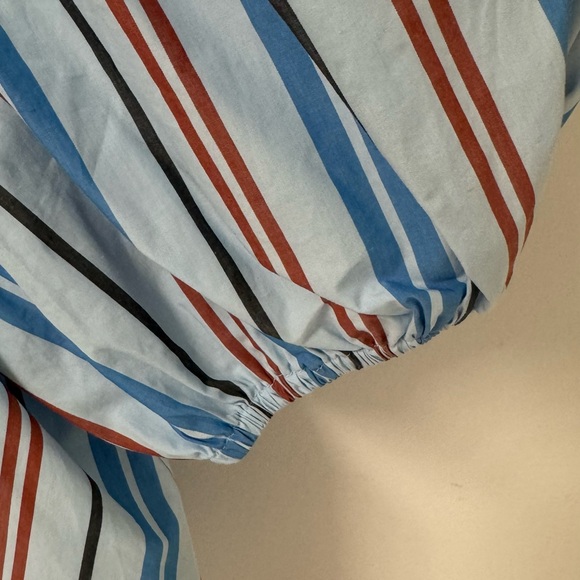 Ganni Striped Cotton Open-Back Blouse - EU 42/US 10 - Picture 8 of 8